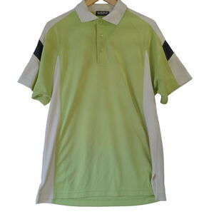 Aureus Mens Polo Green Size Medium 100% Polyester Short Sleeve TechniCool